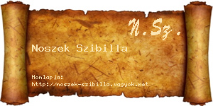 Noszek Szibilla névjegykártya